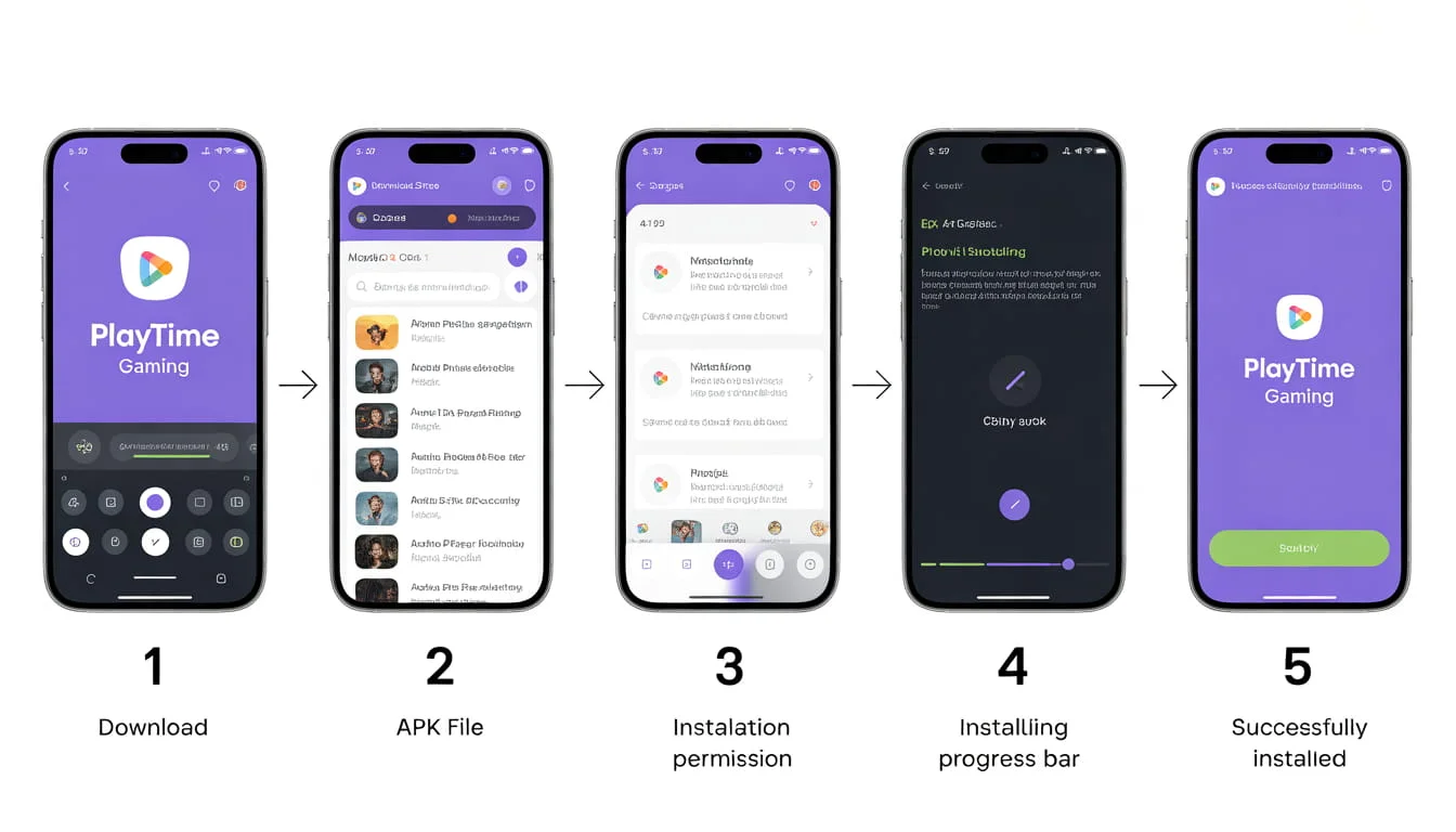 Playtime Gaming app download and installation process for iPhone and iPad iOS devices